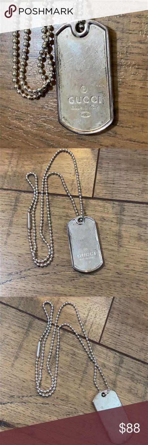 gucci dog tags for sale.